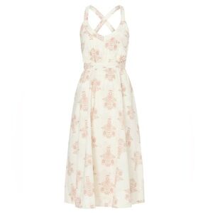 Pamela Love x RTR Pomegranate Printed Tie Back Dress MSRP$395 🔥🔥